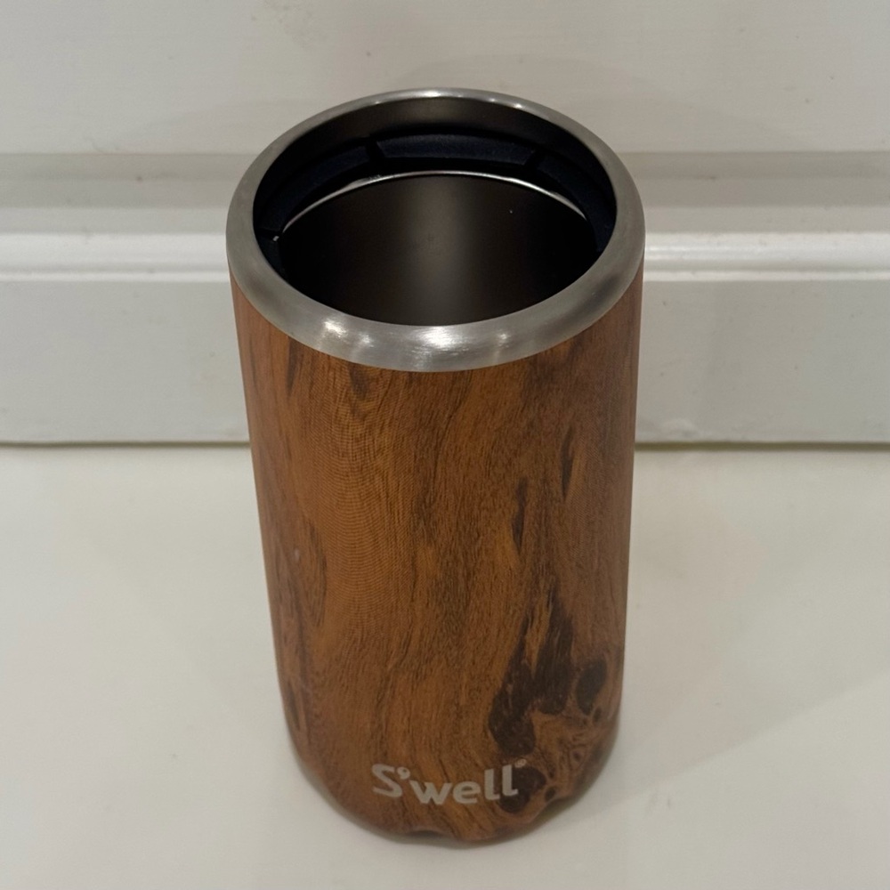 S'well Teakwood Slim Can or Bottle Drink Chiller Koozie - Picture 3 of 10